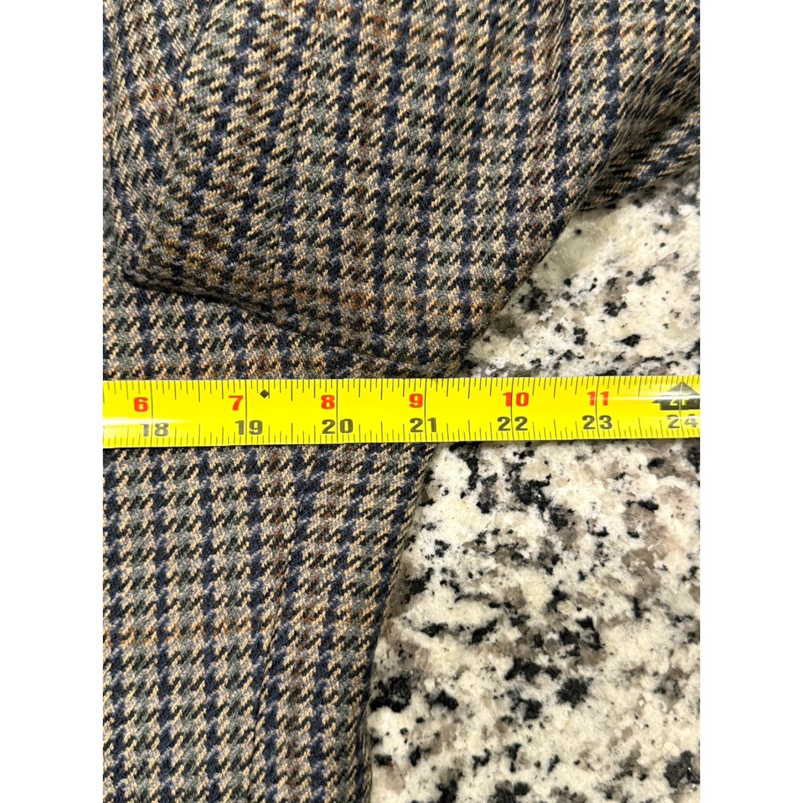 Orvis VINTAGE Orvis Jacket Mens 2-Button Blazer 40L Wool Brown Houndstooth 1990s Long Mens Size 40L - 5 Thumbnail