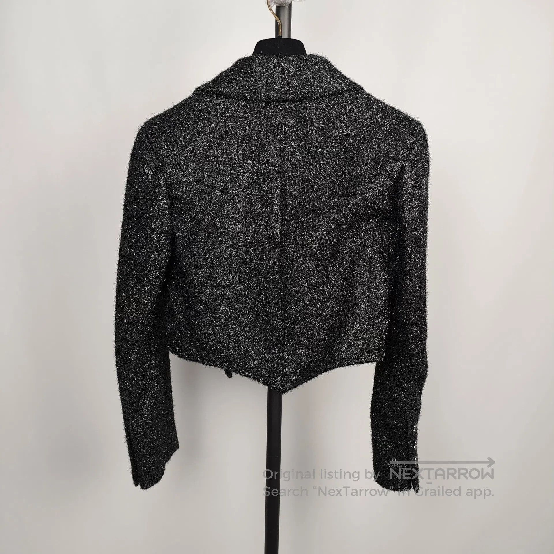 Chanel Chanel Black short shiny sequin heart button coat size 34| Size XXS / US 00 / IT 34 - 2 Thumbnail