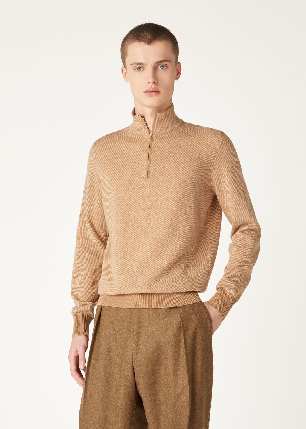 Loro Piana o1w1db10725 FAG4525 Roadster Mezzocollo Sweater in Brown Size US L / EU 52-54 / 3 - 4 Thumbnail