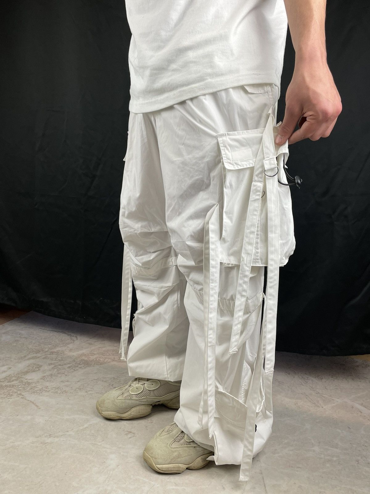 If Six Was Nine × Japanese Brand Junya Watanabe Rick Owens Style Bondage Cargo Baggy Pant Size US 38 / EU 54 - 23 Thumbnail