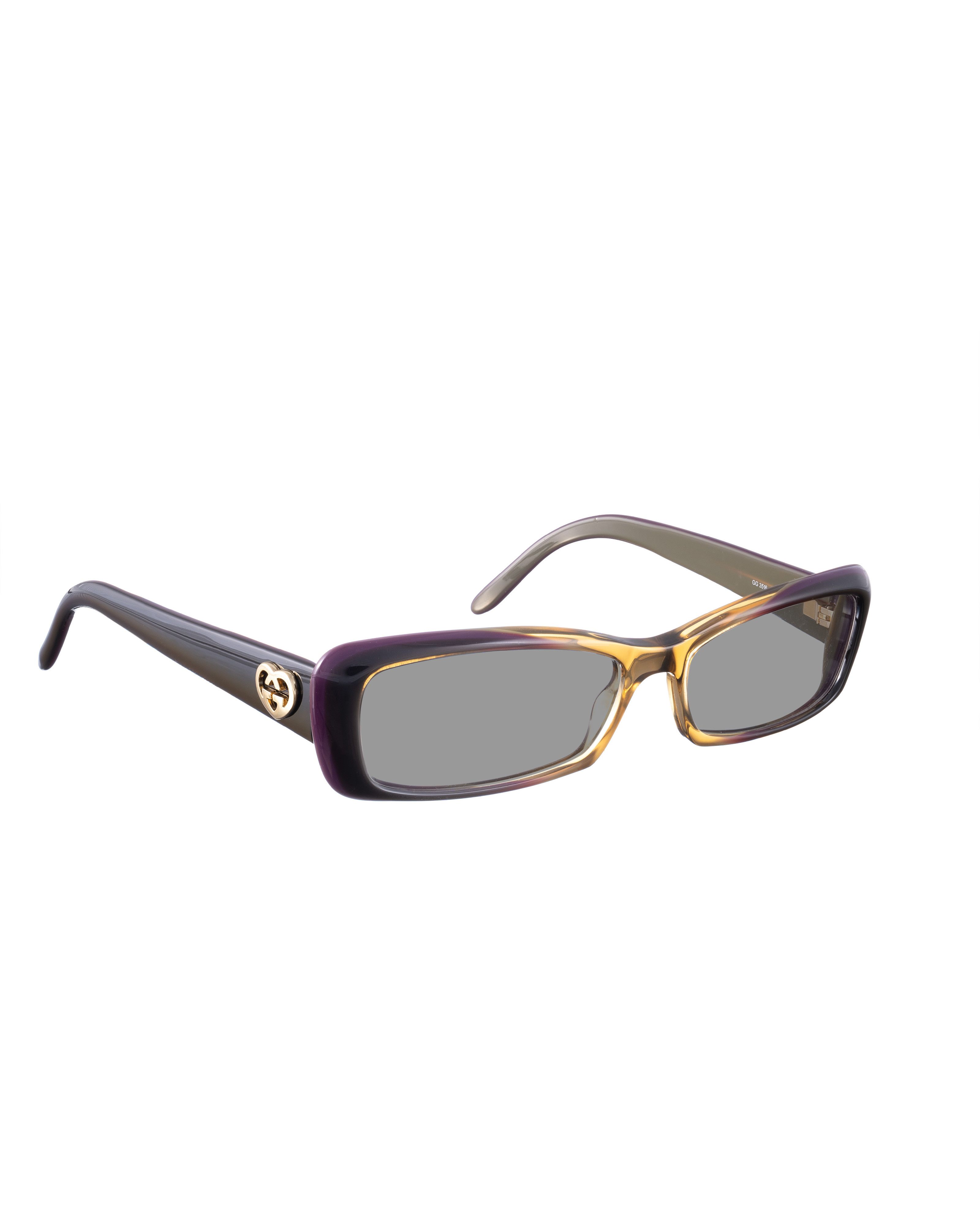 Gucci Gucci 00s Cat Eye Brown Sunglasses with Hearts Size ONE SIZE - 1 Thumbnail