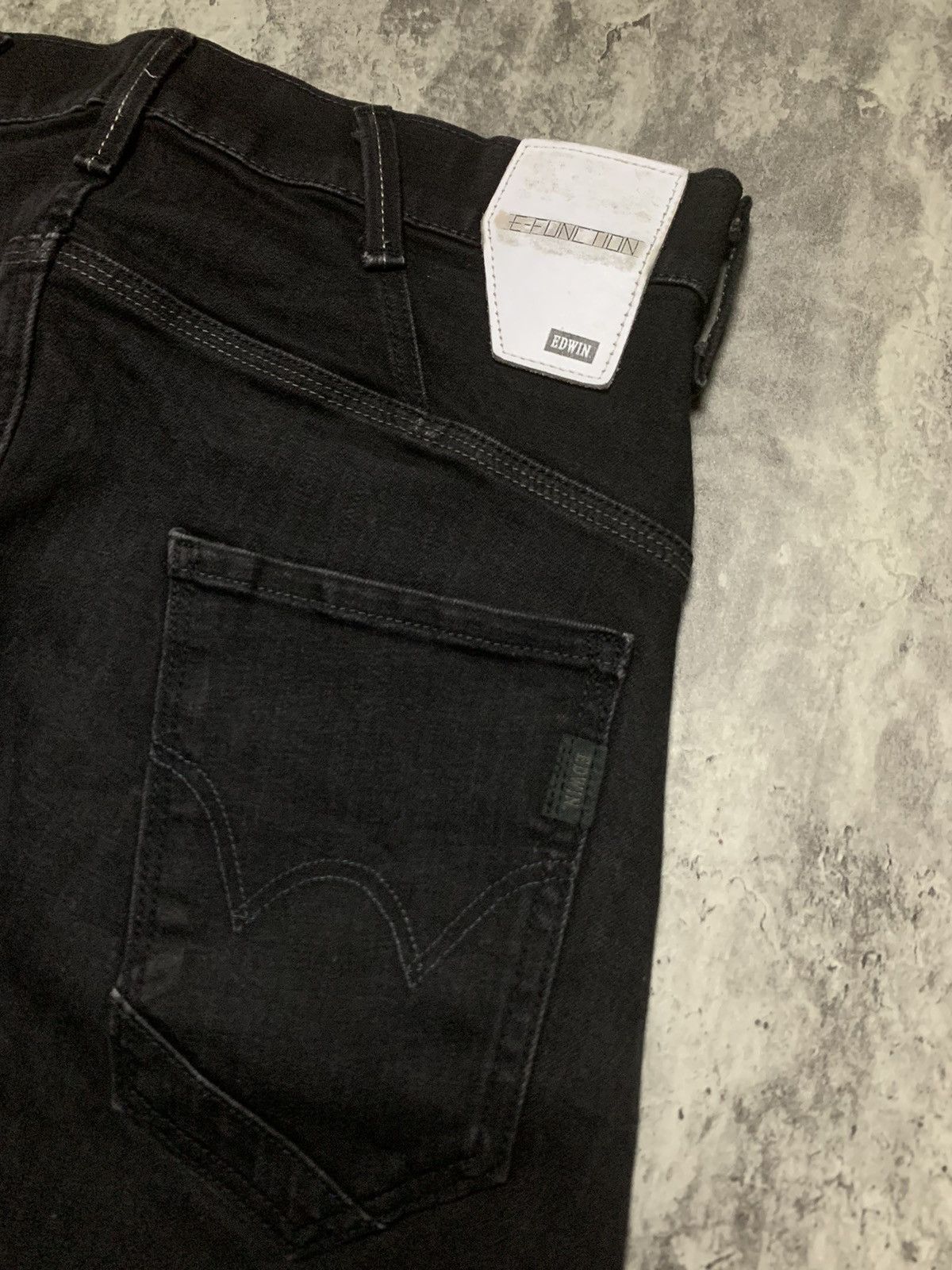 Edwin Edwin E Function Banana Cut Black Slim Jeans Vkei Style Size US 32 / EU 48 - 4 Thumbnail