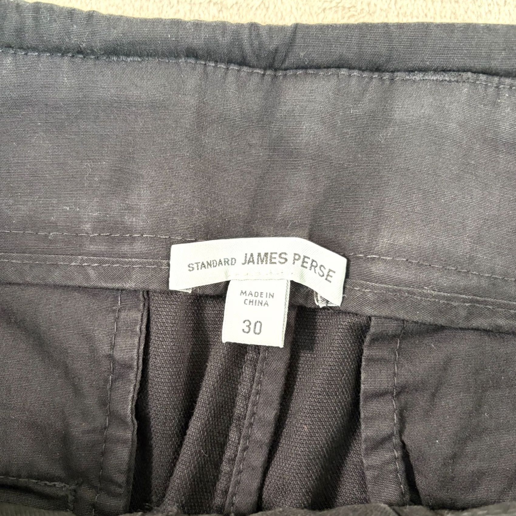 James Perse James Perse Cotton Canvas Utility Pant Black Men 34x31 Jogger Straight 5-Pocket Casual Wearable Front Flat Front | Mens Regular Shoes No Size US 34 / EU 50 - 2 Thumbnail