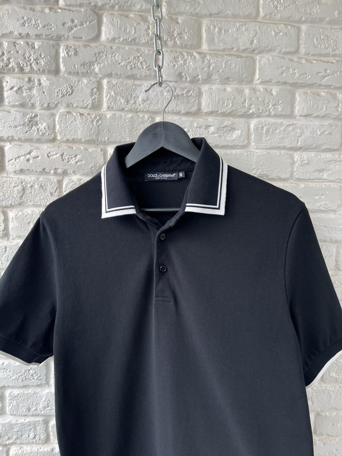 Dolce & Gabbana Dolce&Gabbana Black Polo Shirt Size US M / EU 48-50 / 2 - 2 Thumbnail