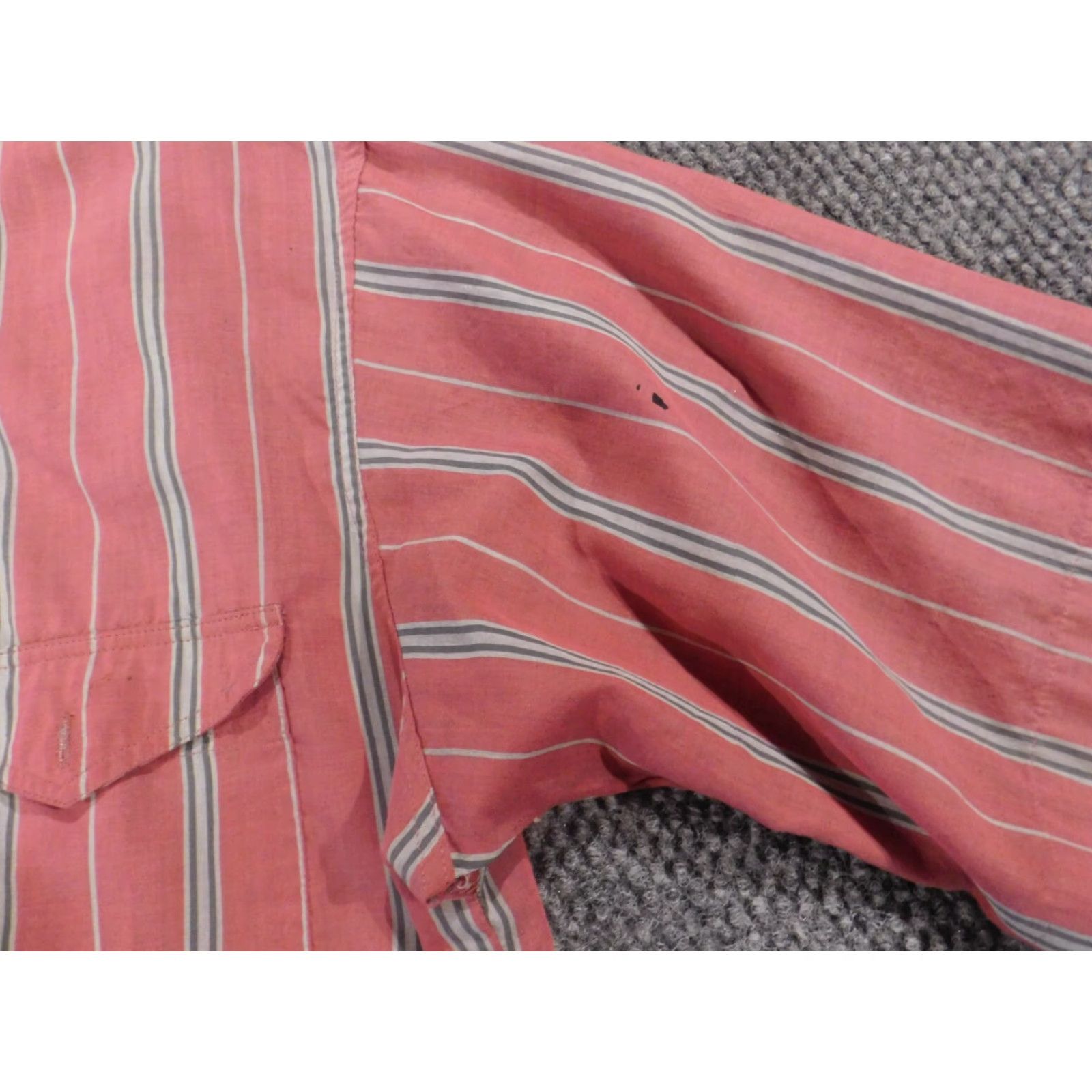 Levi's Vintage Levi's Mens Shirt Medium Red Silver Label Button Down Striped 80s Retro Knit Cotton Polyester Long Sleeve Collared Button-Up Mens Shirt Size US M / EU 48-50 / 2 - 6 Thumbnail