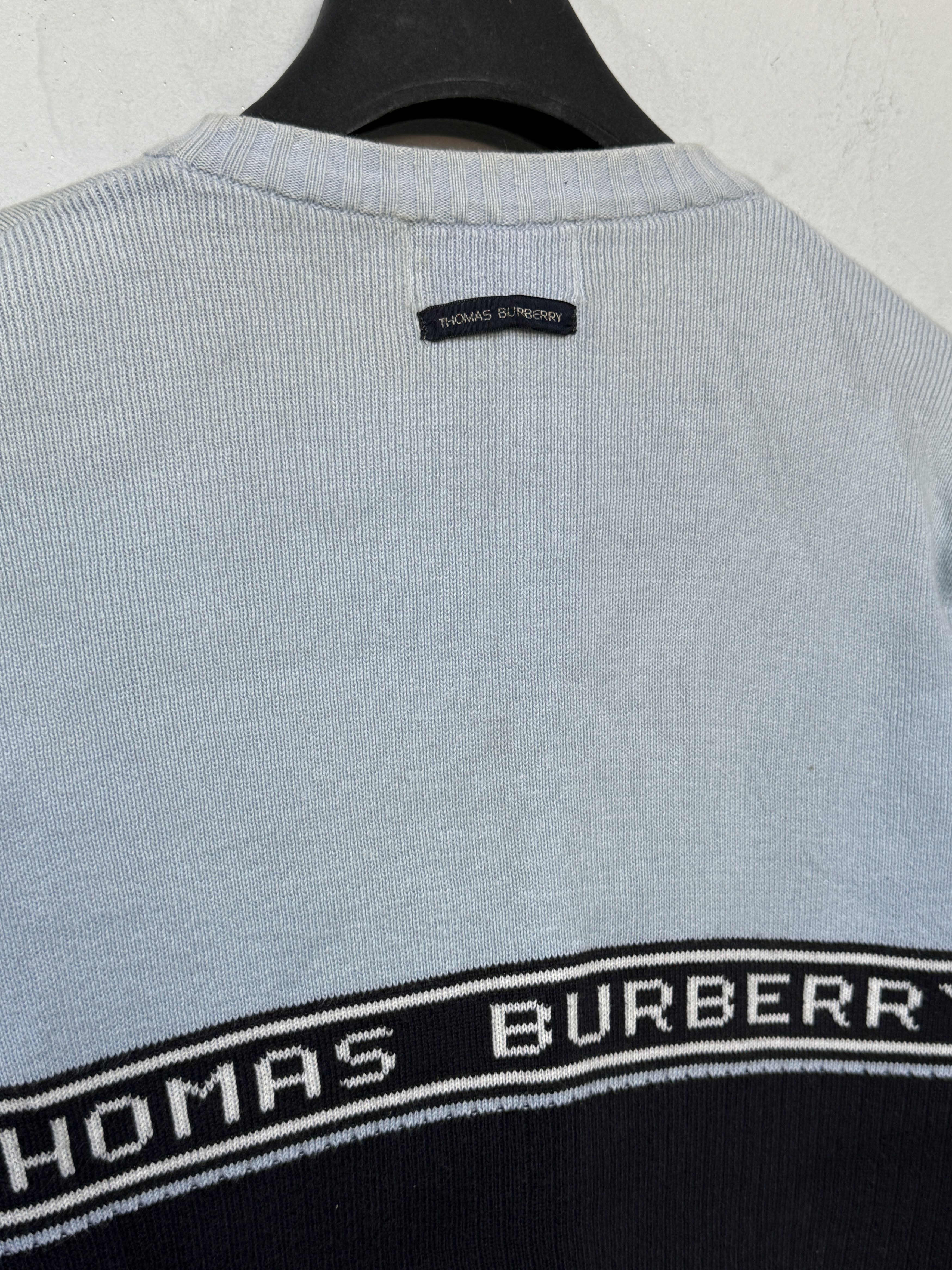 Burberry 🔥 Thomas Burberry navy crew neck size s Size S / US 4 / IT 40 - 4 Thumbnail