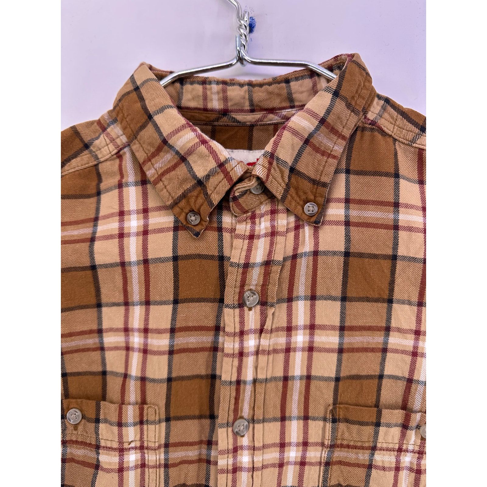 Wrangler Wrangler Rugged Wear Brown Flannel Button Down Work Wear Size US L / EU 52-54 / 3 - 4 Thumbnail