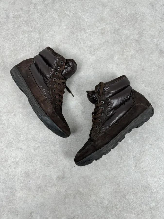 Moncler Moncler Brown Suede Puffer Lace-Up Hiking Boots Size US 8 / EU 41 - 5 Thumbnail