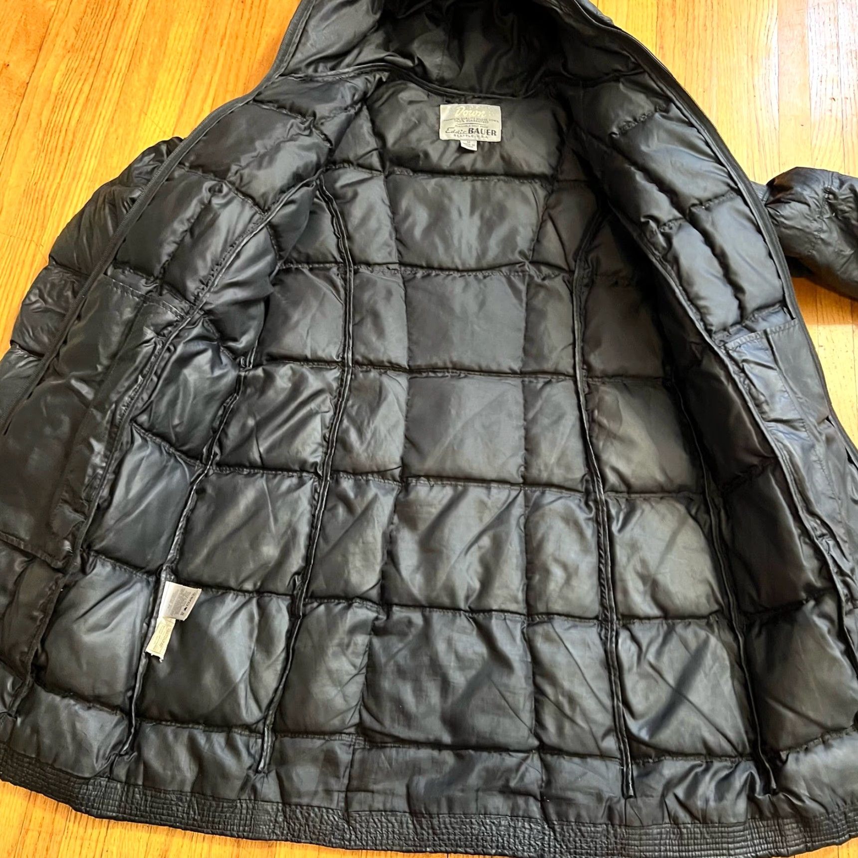 Eddie Bauer VINTAGE Eddie Bauer Down Coat Womens Medium 650 Down Black Hooded Puffer Jacket Long Size M / US 6-8 / IT 42-44 - 6 Thumbnail
