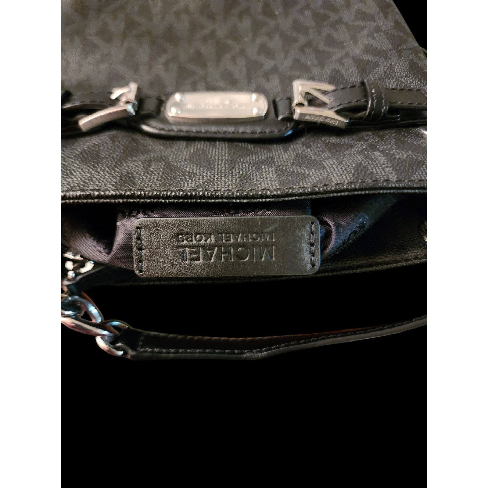 Michael Kors Michael Kors Black Monogram Crossbody Bag/Purse Size ONE SIZE - 5 Thumbnail
