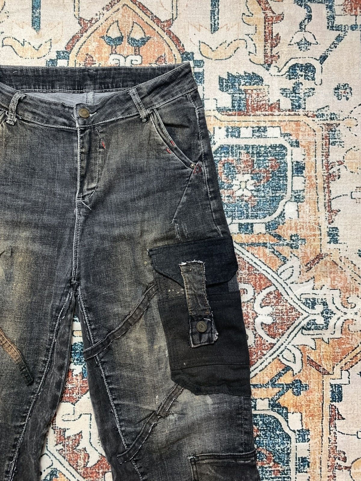 Other Spider Cargo Black Vertigo Trouser Flared Pants Rework Size US 30 / EU 46 - 5 Thumbnail