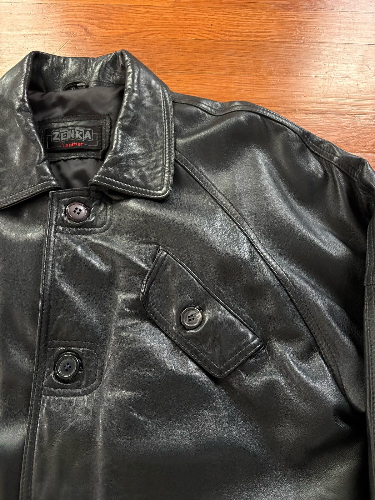 Other Vintage Leather Jacket Size US L / EU 52-54 / 3 - 4 Thumbnail