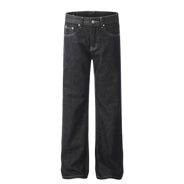 Japanese Brand VIBE Men's street loose casual solid color straight jeans Size US 32 / EU 48 - 1 Thumbnail
