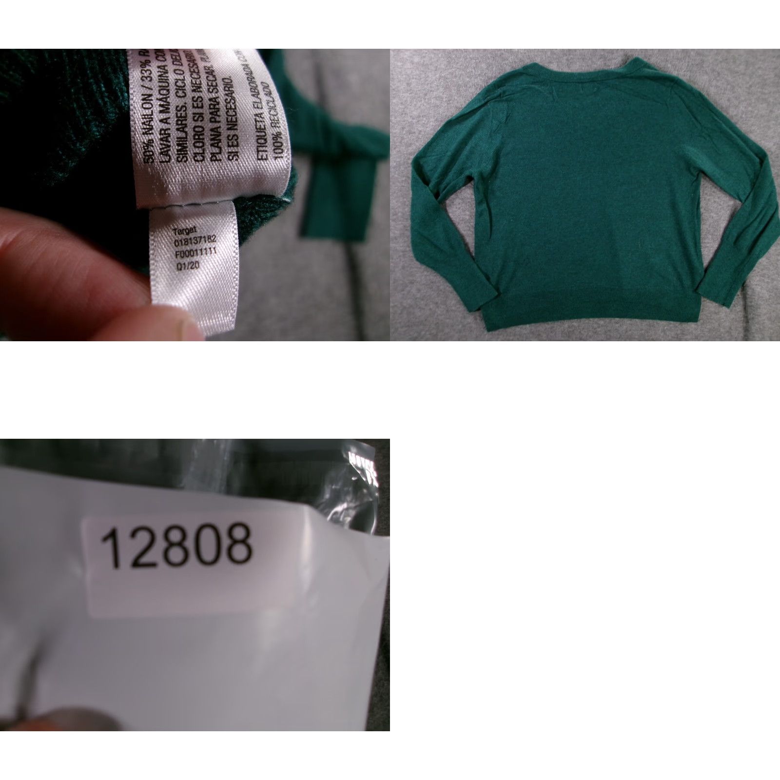 Vintage A New Day Sweater Women XL Green V-Neck Pullover Knit 90s Classic Preppy Casual/Lounge Day Size XL / US 12-14 / IT 48-50 - 8 Thumbnail