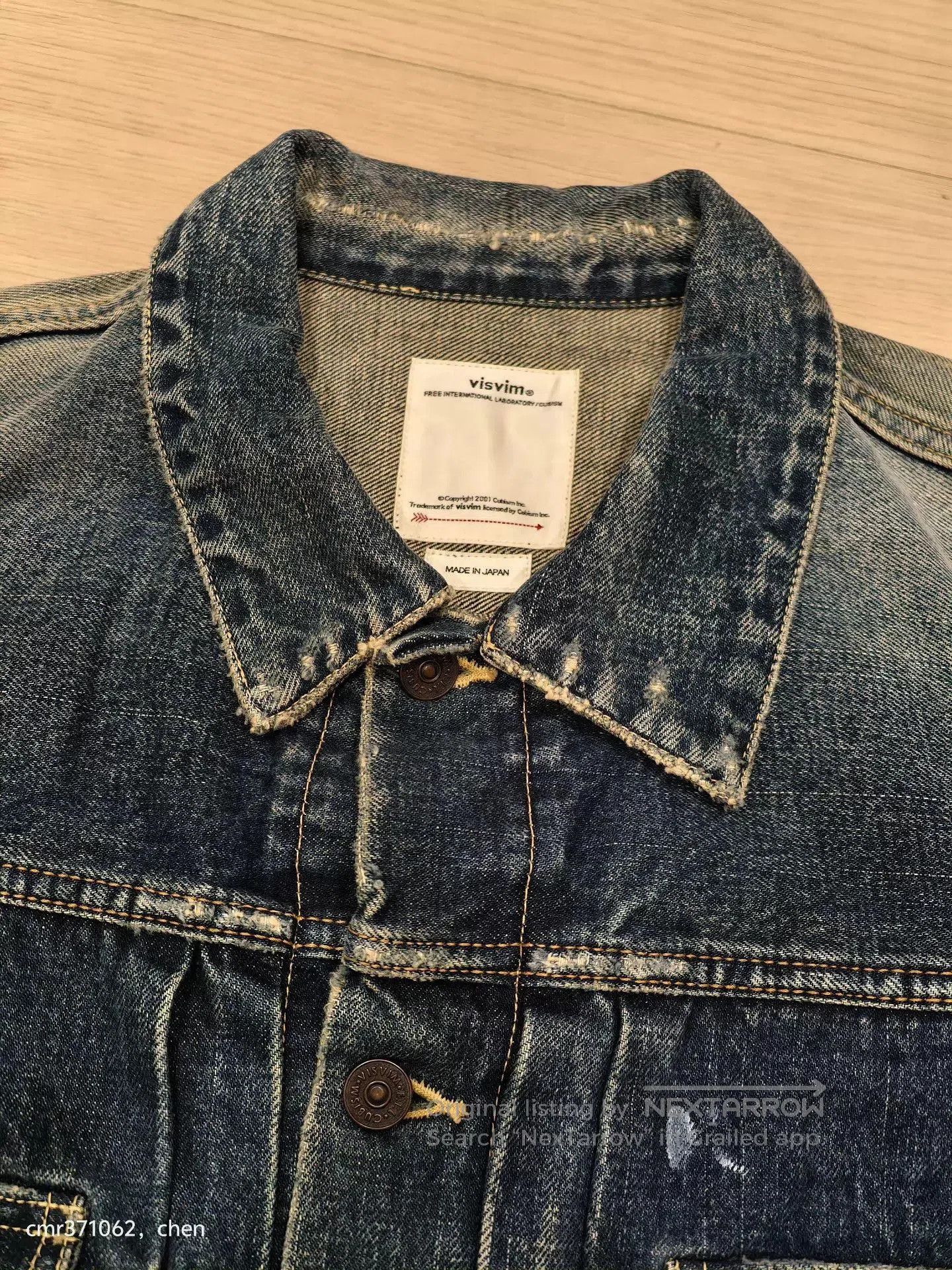 Visvim Blue Denim Jacket with Paint Splatter Accents . Size US S / EU 44-46 / 1 - 2 Thumbnail