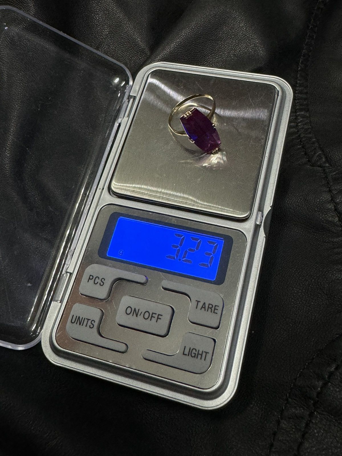 Jewelry × Vintage RECTANGLE CUT SYNTHETIC RUBY IN 18k YELLOW GOLD RING Size ONE SIZE - 9 Thumbnail