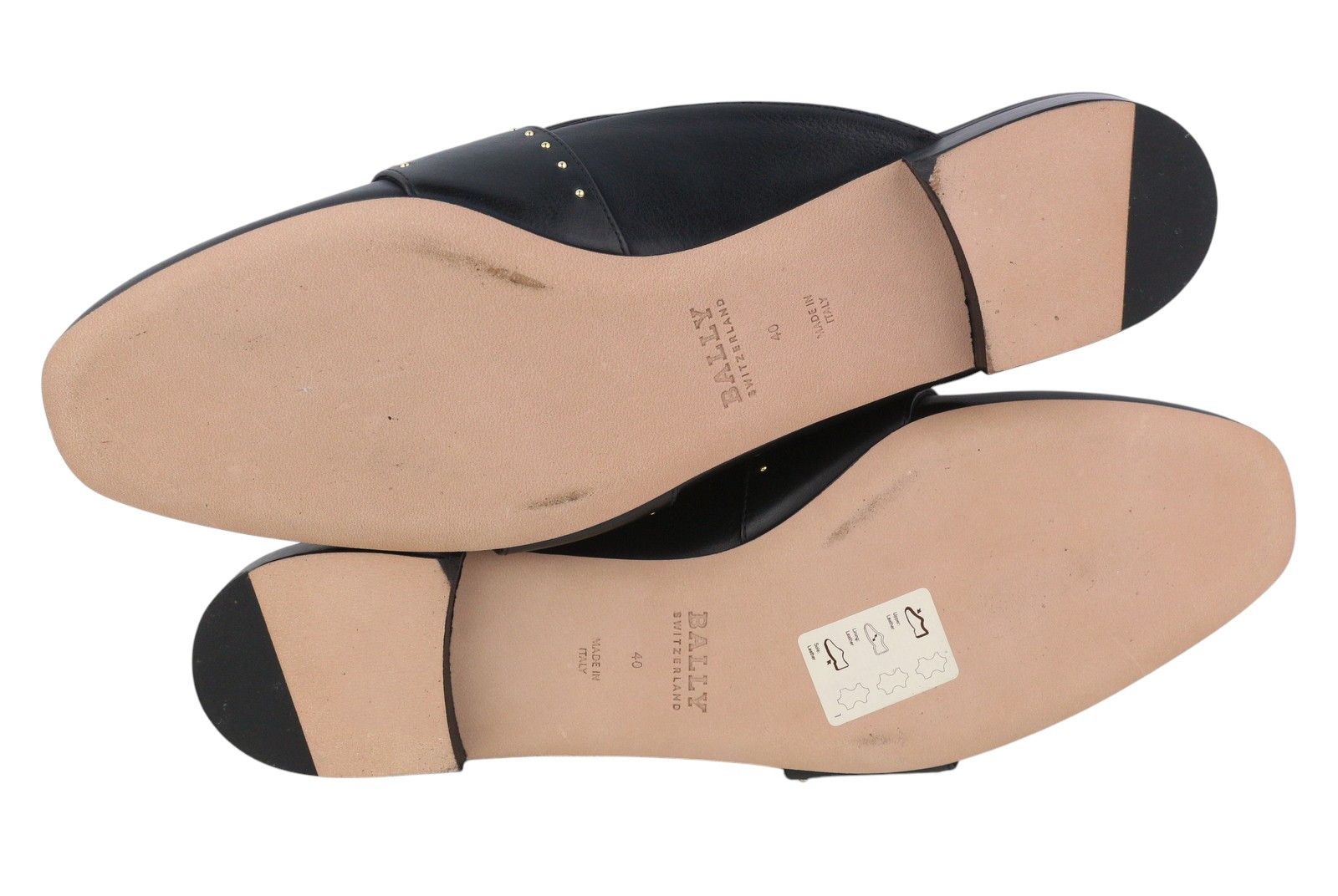 Bally JANESSE EU40 Black Calfskin Leather Stud Mules 88414 Size US 9 / IT 39 - 9 Thumbnail
