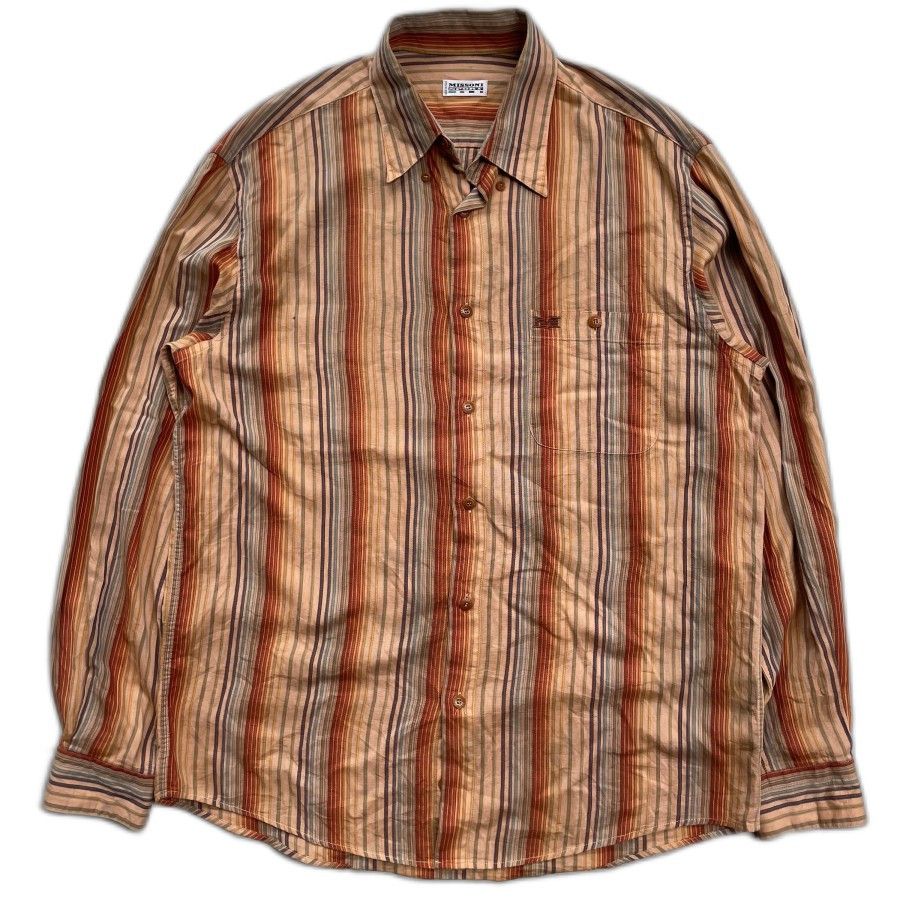 Missoni vintage 90s missoni sport jacquard stripes casual shirt Size US L / EU 52-54 / 3 - 1 Thumbnail