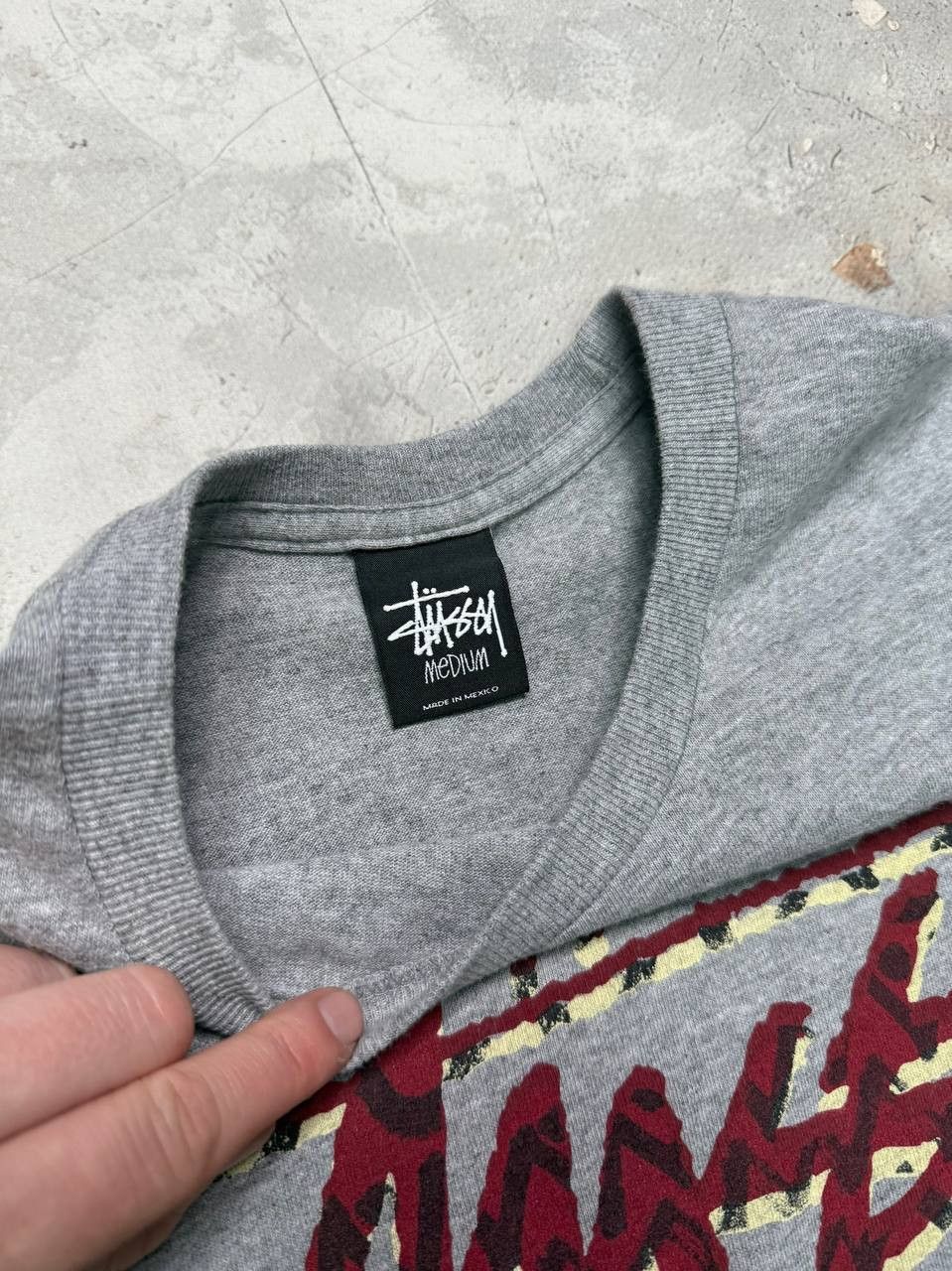 Stussy Stussy gray t-shirt Size US M / EU 48-50 / 2 - 3 Thumbnail