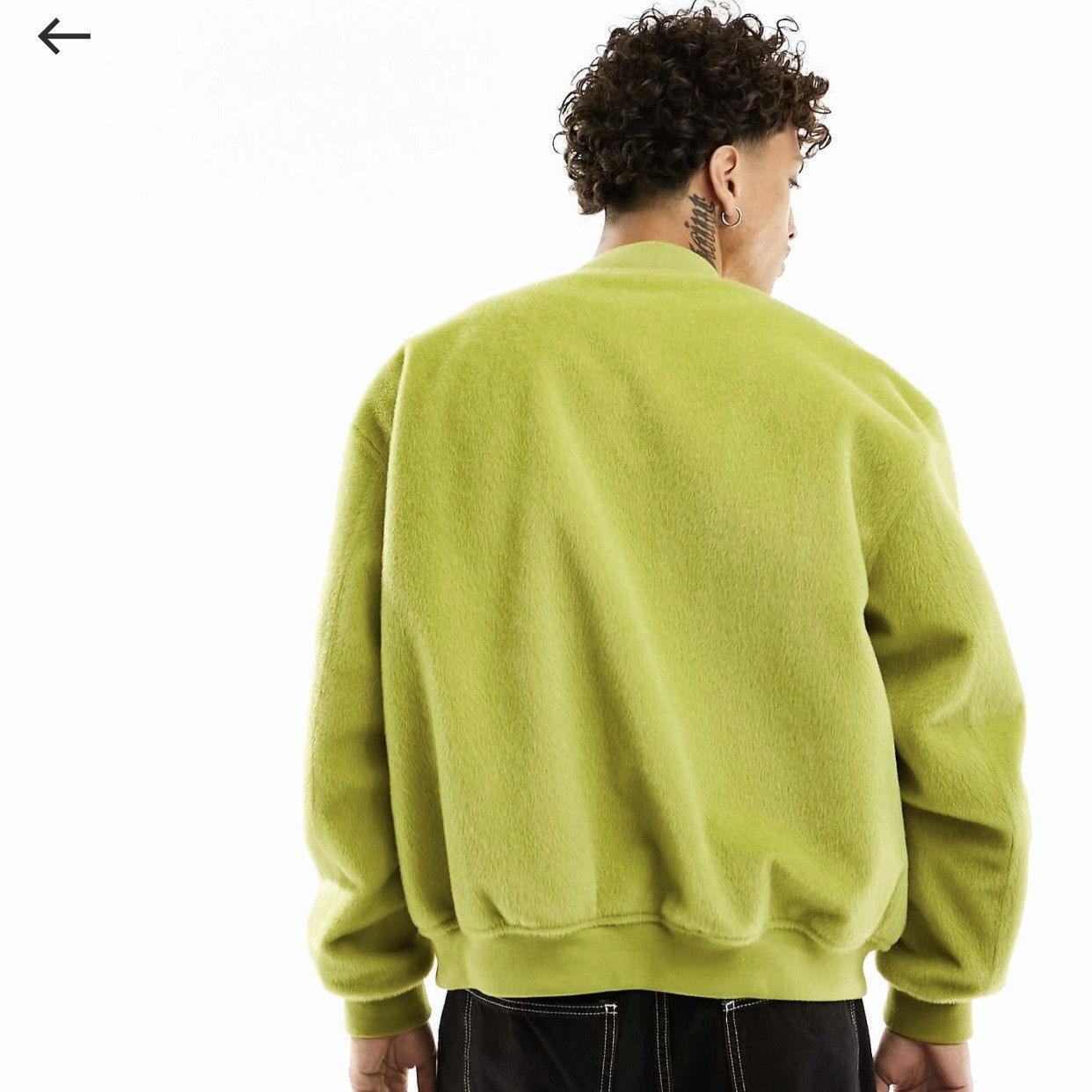 Asos ASOS Oversized Wool Bomber Jacket Size US S / EU 44-46 / 1 - 7 Thumbnail