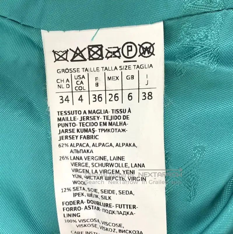 Max Mara MaxMara Turquoise Alpaca Wool Women's Coat . Size S / US 4 / IT 40 - 6 Thumbnail