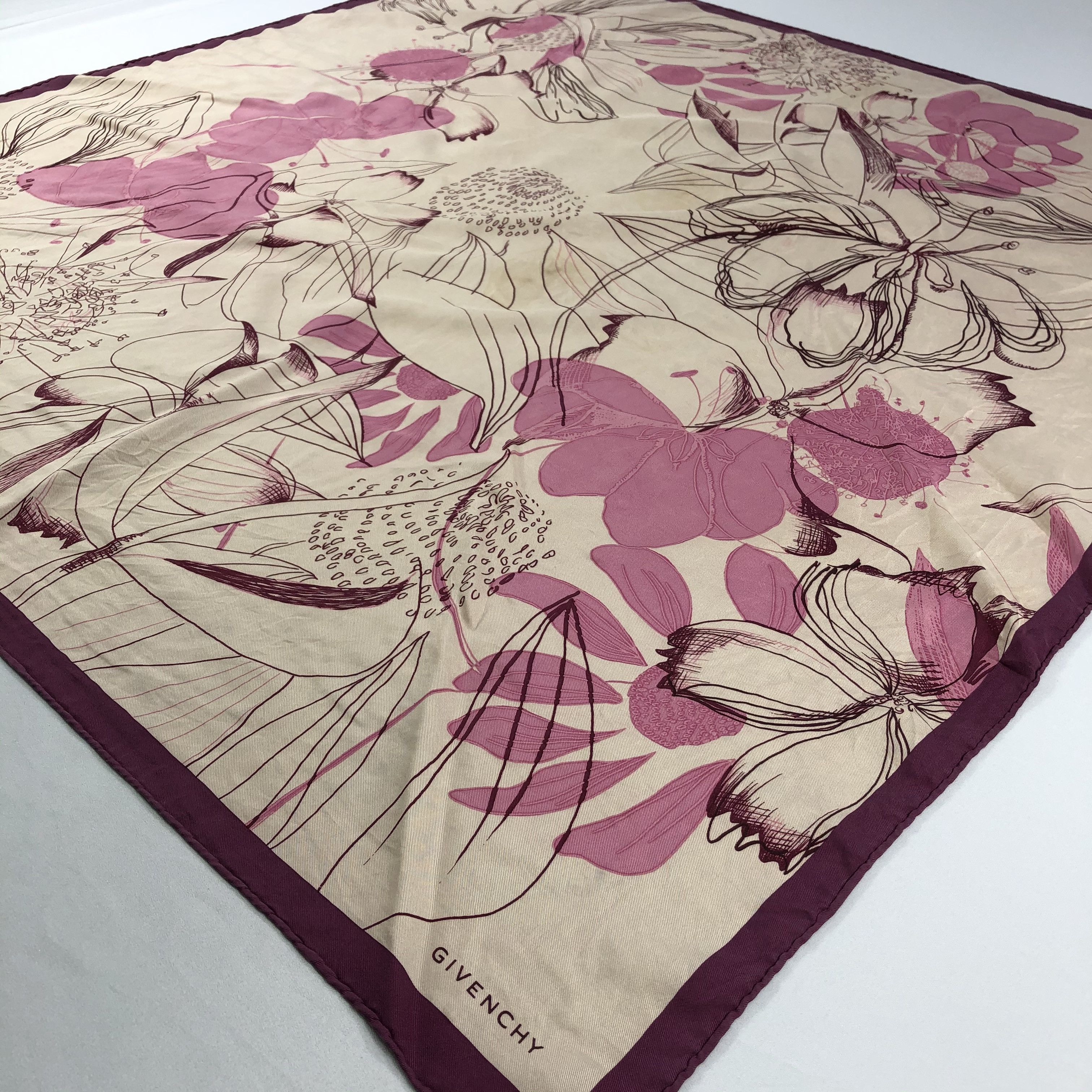 Vintage Vintage Givenchy Silk Scarf Size ONE SIZE - 3 Thumbnail