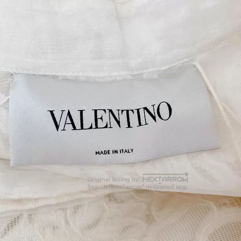 Valentino Valentino White dark vein jacquard dress Size S / US 4 / IT 40 - 6 Thumbnail