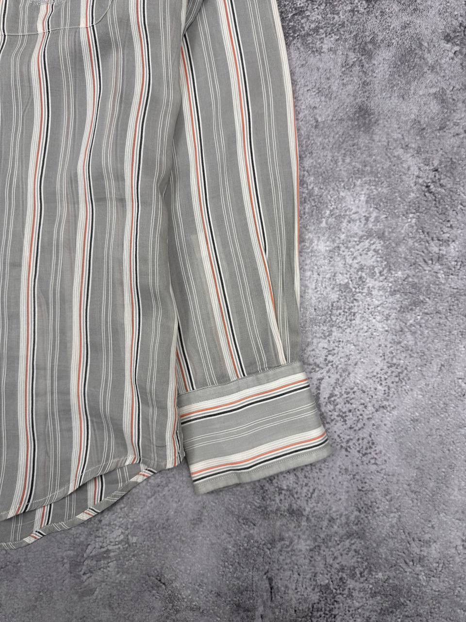 Dolce & Gabbana Dolce & Gabbana Tailored Fit Striped Shirt Beige Grey Size S Size US S / EU 44-46 / 1 - 5 Thumbnail
