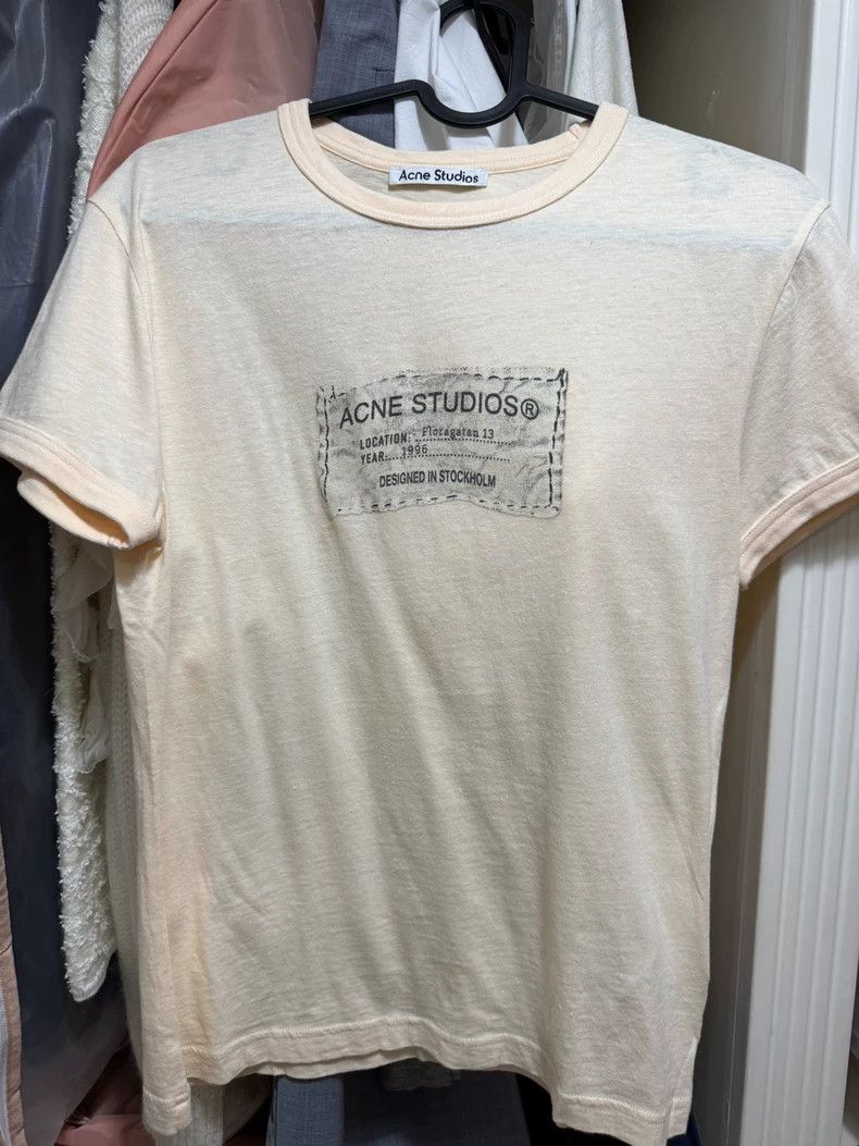 Acne Studios White lettered short-sleeved shirt