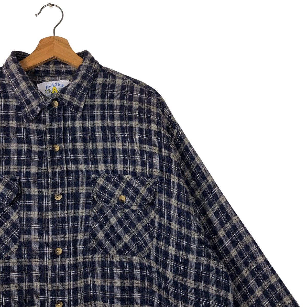 Japanese Brand Vintage Flannel Wool Jacket Tartan Design Alaska Wilderness Size US XXL / EU 58 / 5 - 6 Thumbnail
