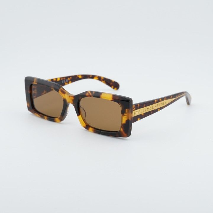 Stella McCartney Stella McCartney SC40065I 53E Sunglasses Havana Rectangle Size ONE SIZE - 1 Thumbnail