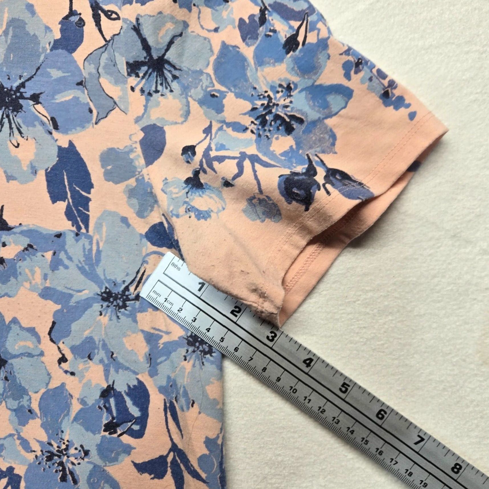 Vintage Southern Lady Shirt M Pink Blue Floral All Over Tee T-Shirt Casual V Neck Size M / US 6-8 / IT 42-44 - 4 Thumbnail
