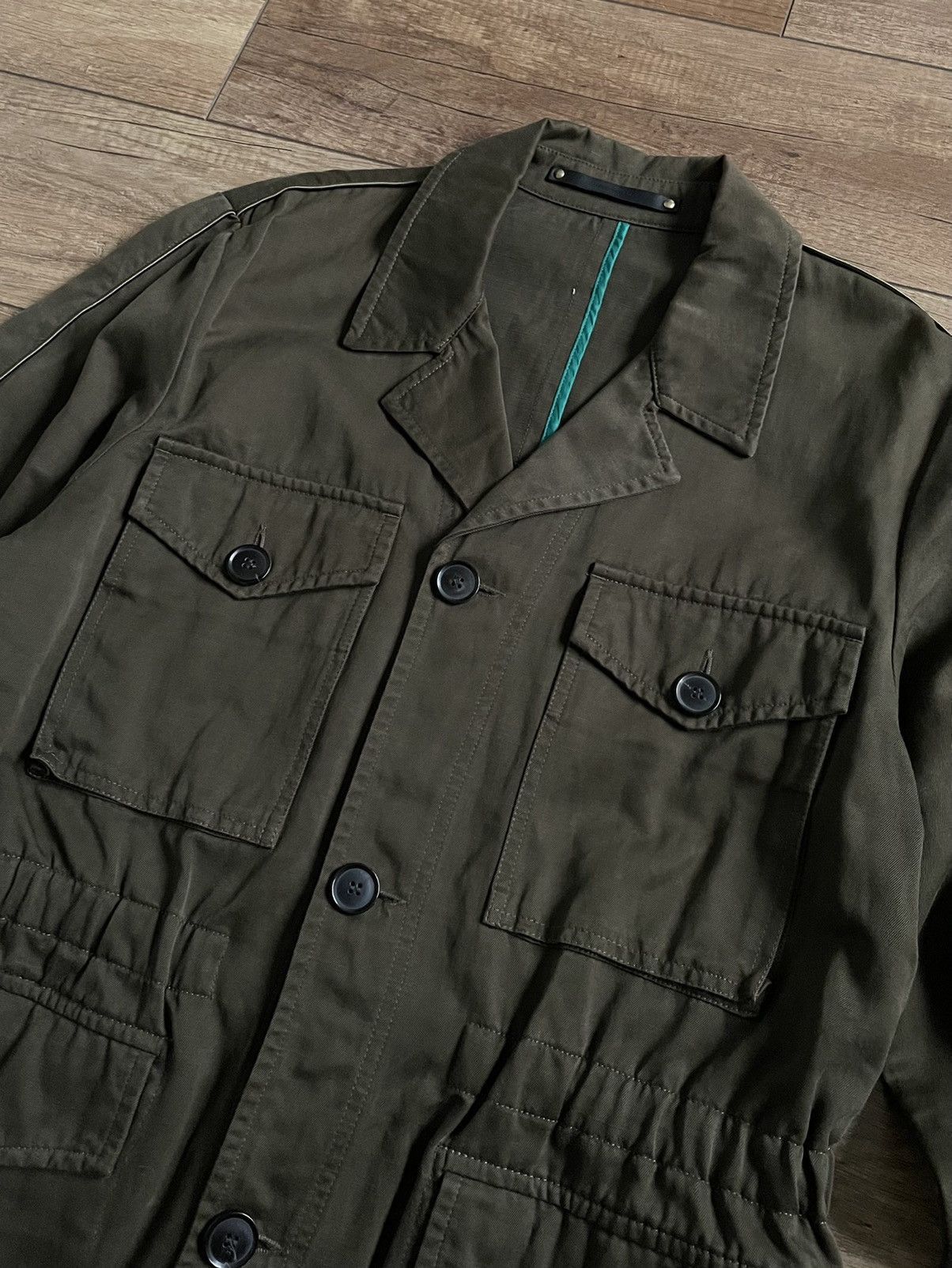 Paul Smith RRP655$ Paul Smith Olive Military Field Blazer Jacket Size US L / EU 52-54 / 3 - 5 Thumbnail