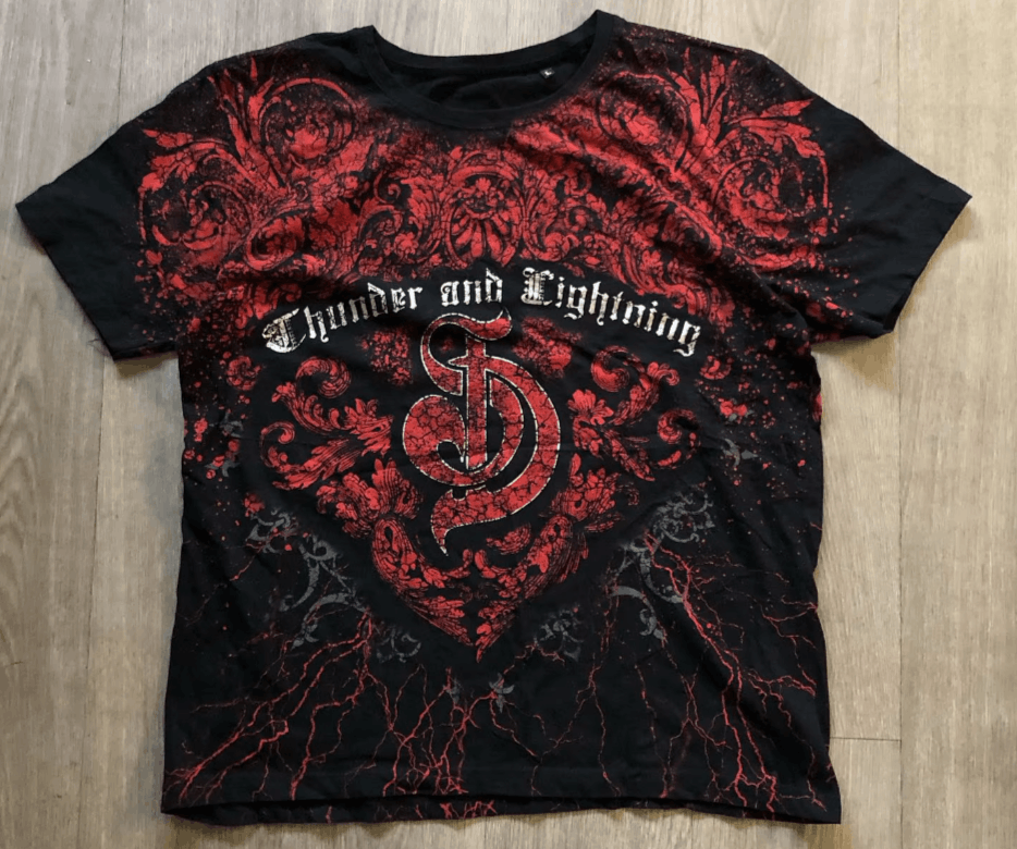 Japanese Brand 17 Embossed Demons Eye Print Unisex Summer T Shirt Size US XL / EU 56 / 4 - 7 Thumbnail