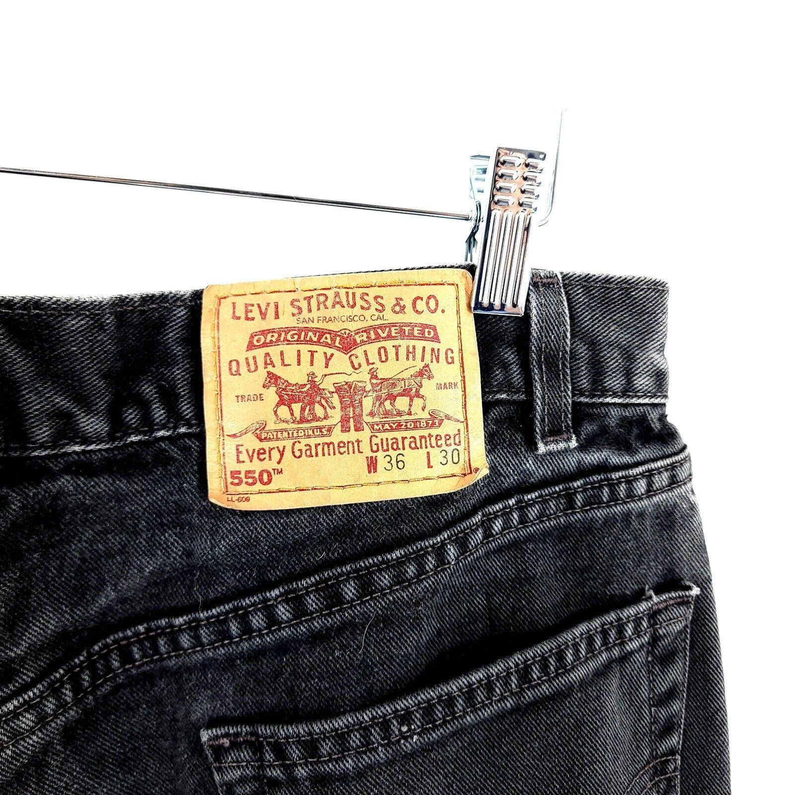 Levi's Vintage Levi's Black Relaxed Fit 550 Denim Cotton High Rise Size US 34 / EU 50 - 5 Thumbnail