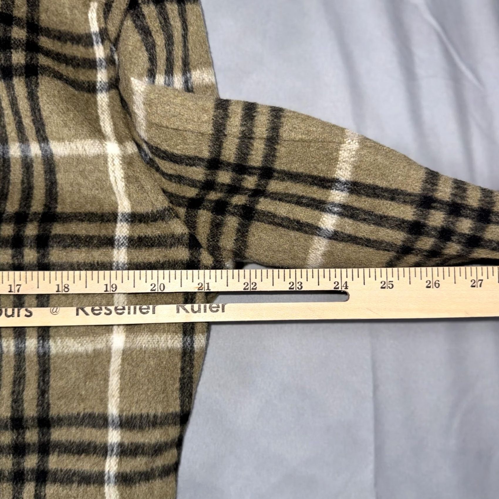 Allsaints VINTAGE AllSaints Shirt Mens Medium Beige Plaid Flannel Button Front Relaxed Fit Casual Size US M / EU 48-50 / 2 - 7 Thumbnail