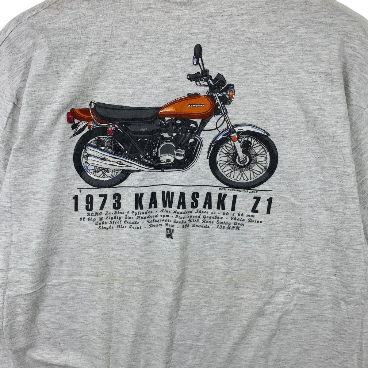 Vintage Vintage 1996 KAWASAKI JAPAN Z1 Motorcycle Tee Shirt Top Size US XL / EU 56 / 4 - 5 Thumbnail