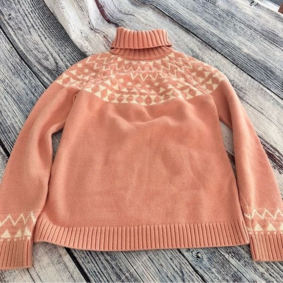Duluth Trading Company Duluth Trading Co Women's Pink Fair Isle Turtleneck Cotton B Size S / US 4 / IT 40 - 4 Thumbnail