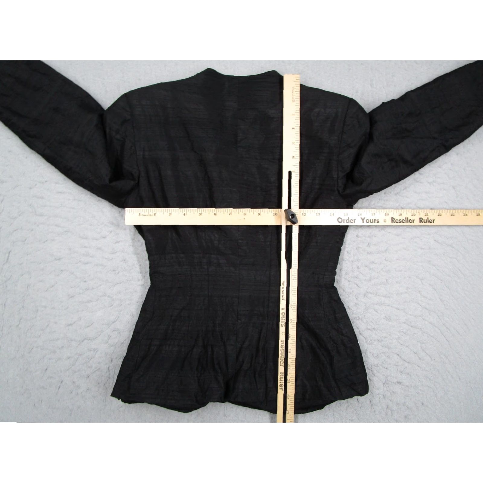 Vintage VINTAGE Claudio Lugli Blazer Women 40 Black Silk Dressy 80s Designer Tailored Three-Button Rhinestones Size S / US 4 / IT 40 - 5 Thumbnail