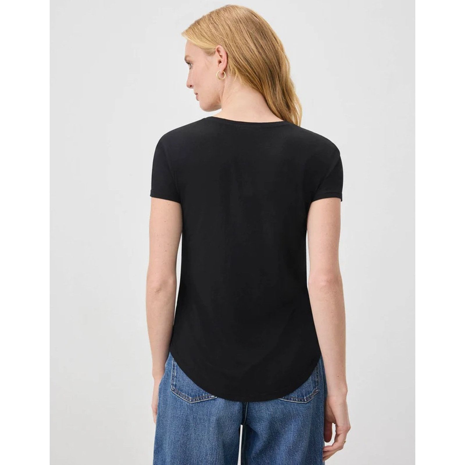 Splendid Splendid Women Black Supima Cotton Basic Crewneck Tee Size S Size S / US 4 / IT 40 - 3 Thumbnail