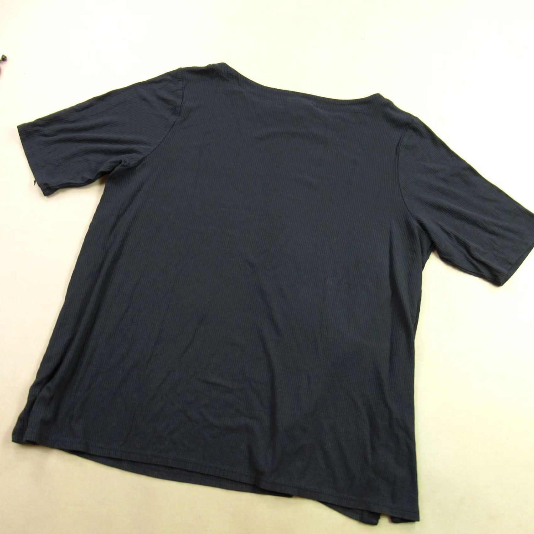 J. Jill J Jill Shirt Womens XL Blue Short Sleeve Casual Crew Neck Lightweight Size XL / US 12-14 / IT 48-50 - 7 Thumbnail