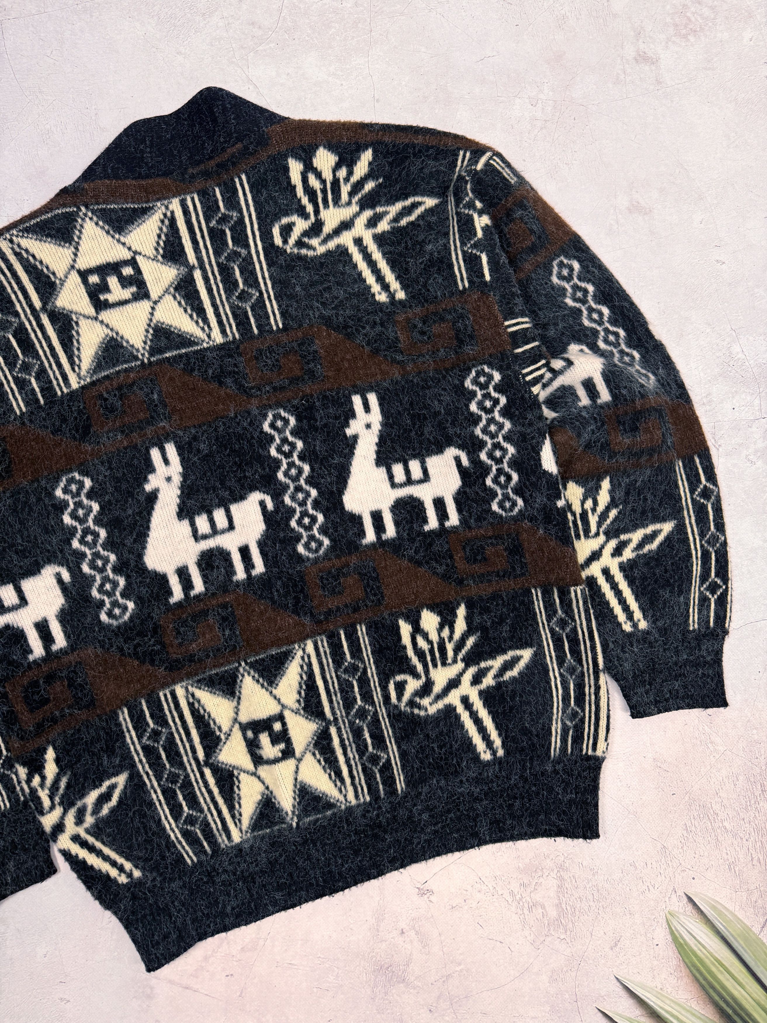 Vintage Vintage Tejidos Imalaya Mohair Cardigan Lama Aztec Wool Size US M / EU 48-50 / 2 - 17 Thumbnail