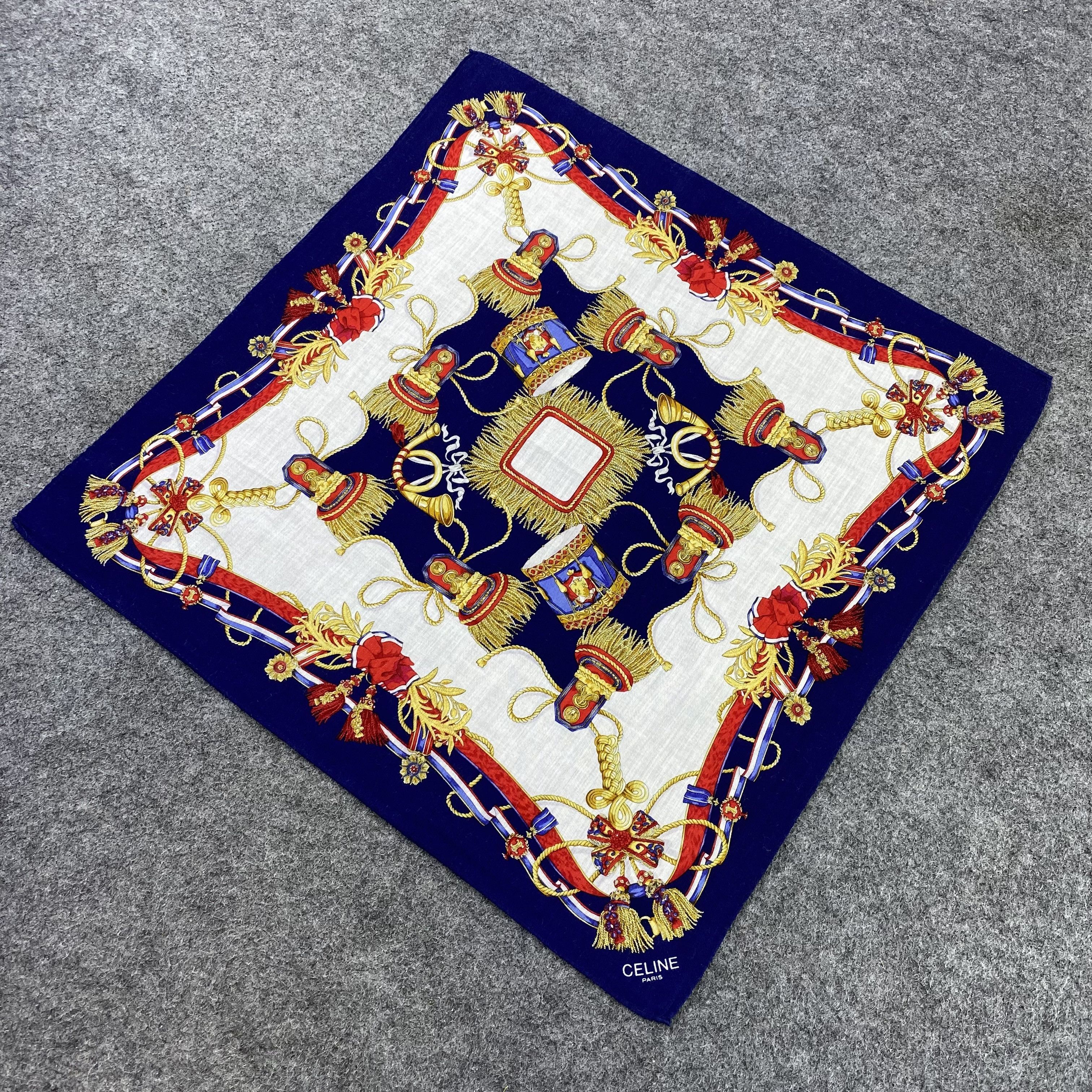 Celine × Vintage Celine Handkerchief / Bandana / Neckerchief-B1293 Size ONE SIZE - 4 Thumbnail