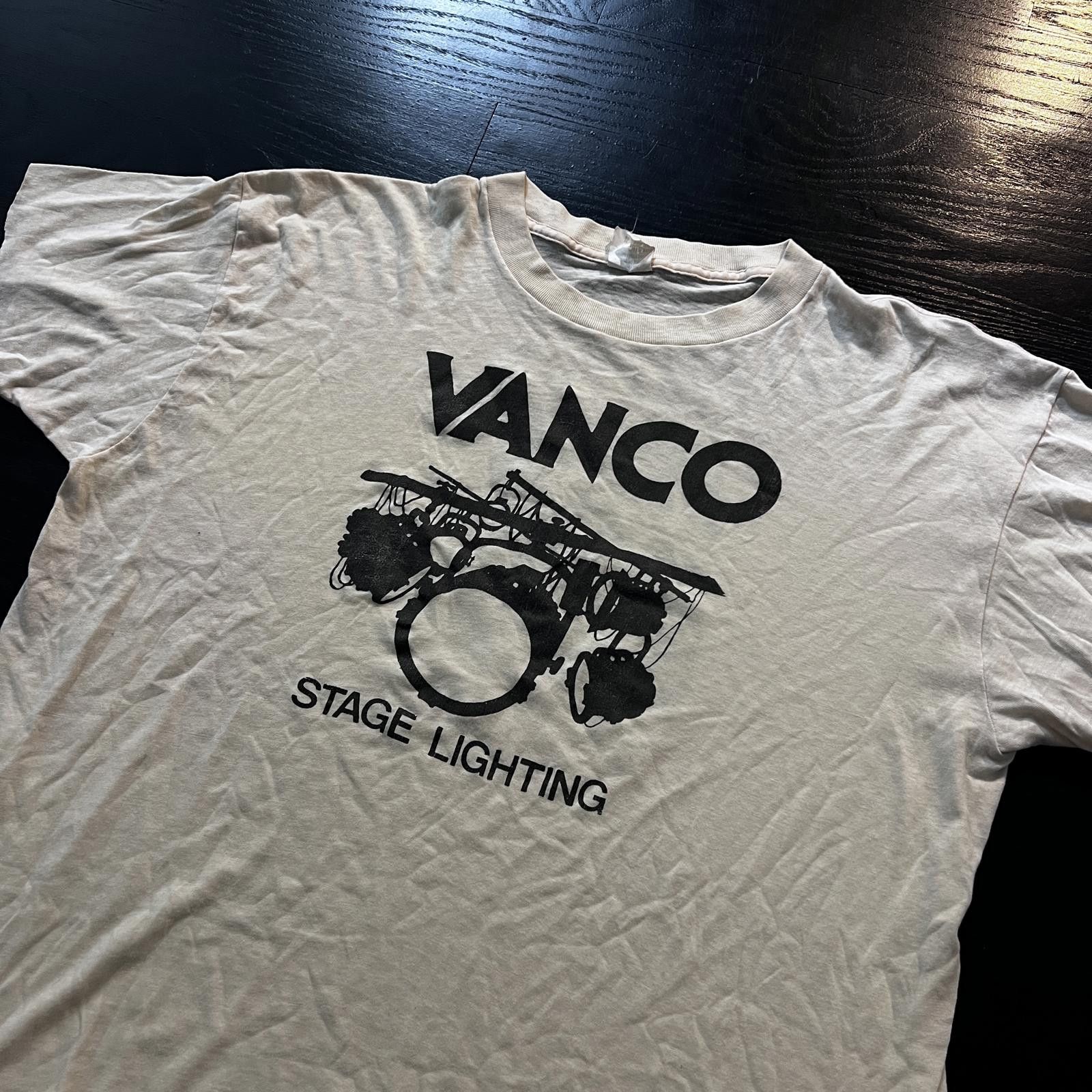 Vintage Vintage Vanco White Band Tee Shirt Frank Sinatra Santana Size US L / EU 52-54 / 3 - 2 Thumbnail