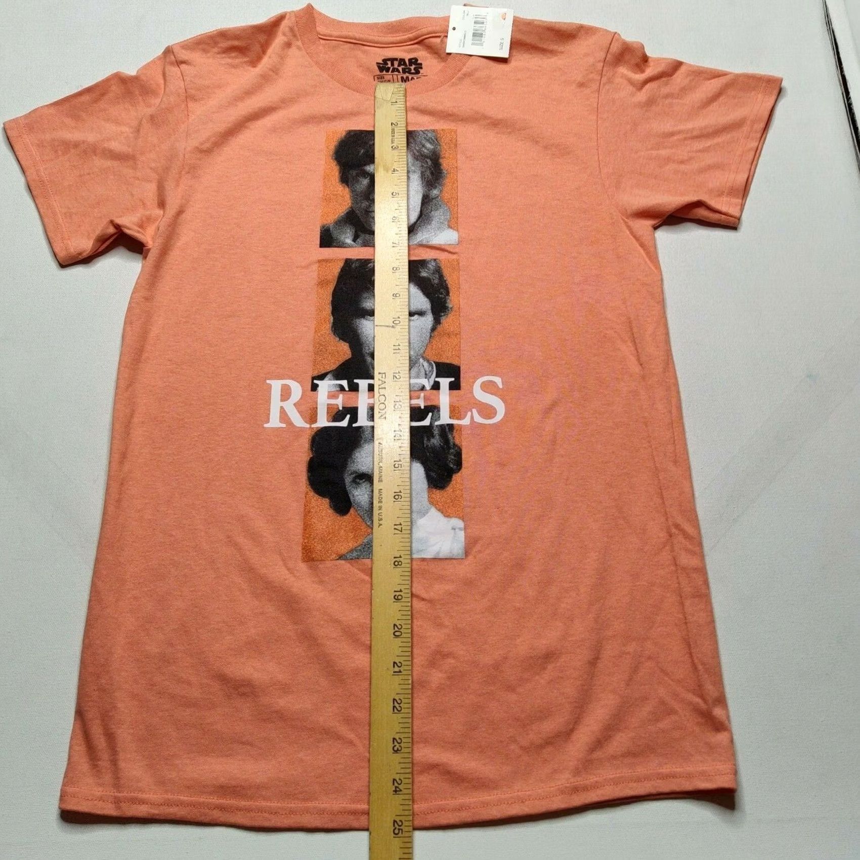 Mad Engine STAR WARS REBELS T-Shirt Men Small Luke Skywalker + Han Solo + Princess Leia NEWColor OrangeLogo100% Cotton Size US S / EU 44-46 / 1 - 5 Thumbnail