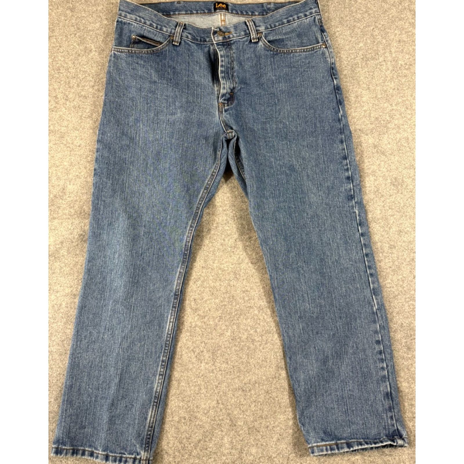 Lee Lee Jeans Mens 38x30 Blue Denim 5-Pocket Regular Fit Straight Leg Jeans Mens Regular Blue Denim Lee 5-Pocket Logo Breathe Comfort Pockets Vintage No Size US 38 / EU 54 - 2 Thumbnail