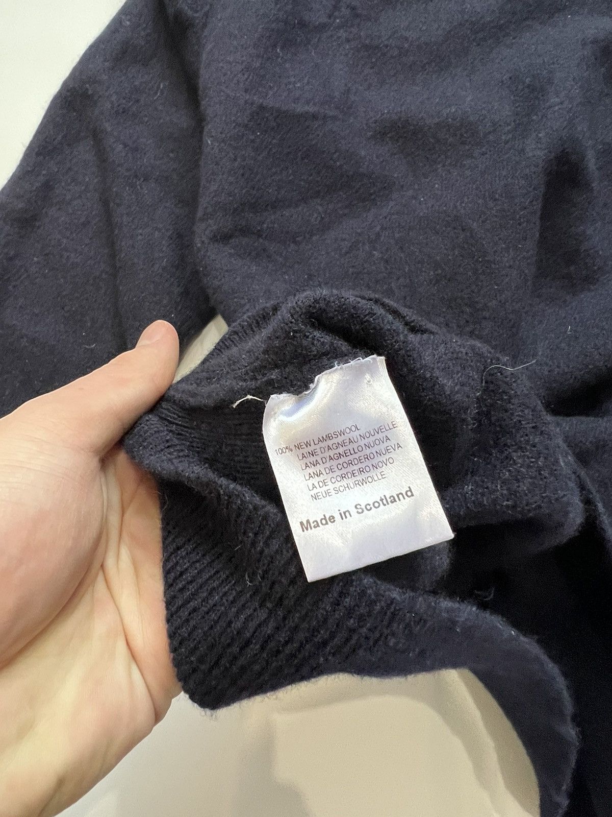 Vintage Mens Wool Sweater Basic Lambswool Classic Size US L / EU 52-54 / 3 - 3 Thumbnail