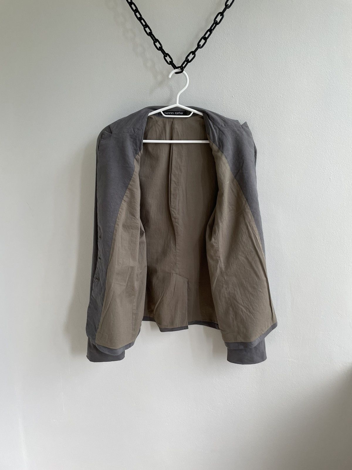 hannes roether Hannes Roether Silk Linen Blazer Coat Three Button Size M / US 6-8 / IT 42-44 - 15 Thumbnail