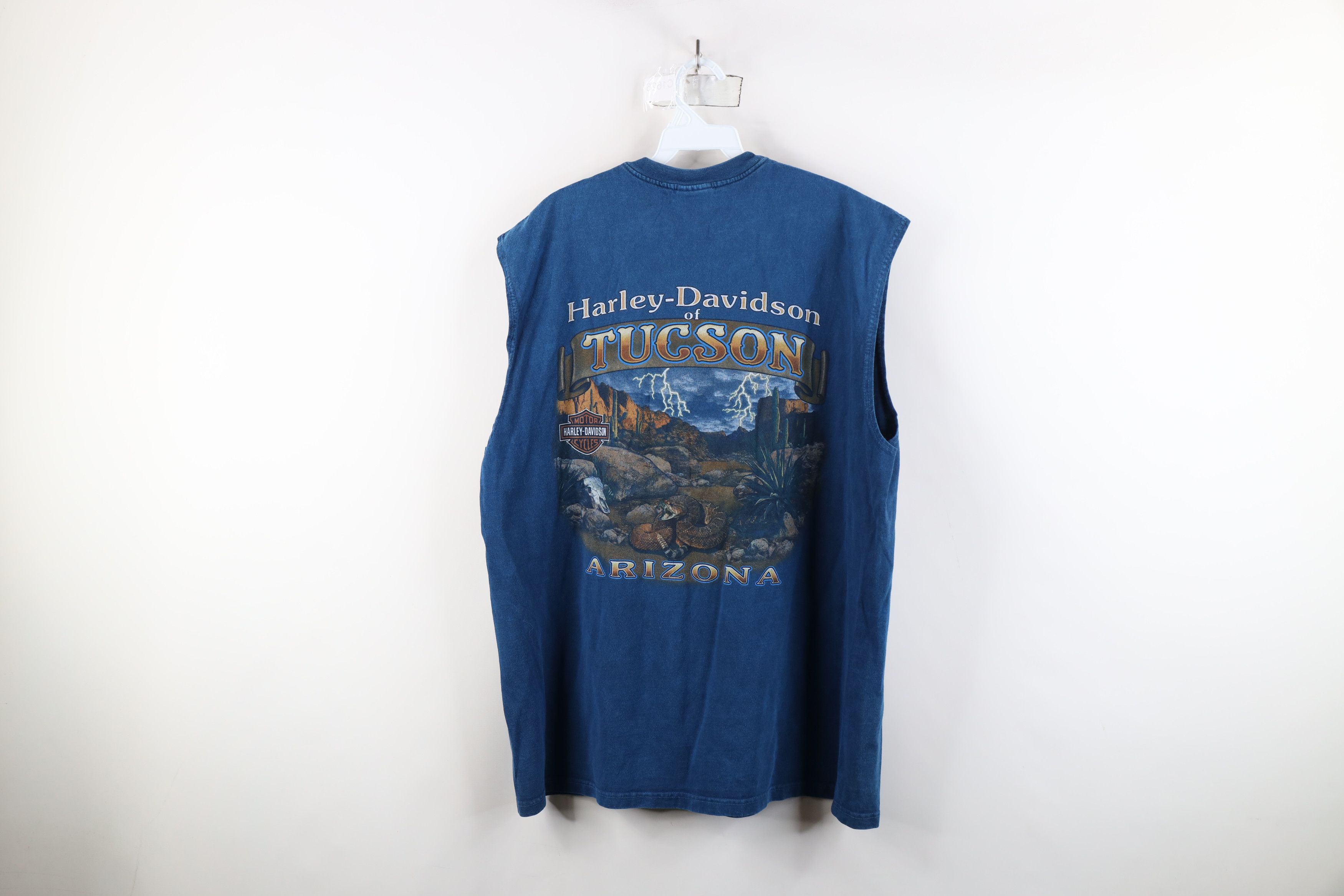 Harley Davidson × Vintage Vintage Y2K 2008 Harley Davidson Wash Sleeveless T-Shirt USA Size US XL / EU 56 / 4 - 8 Thumbnail