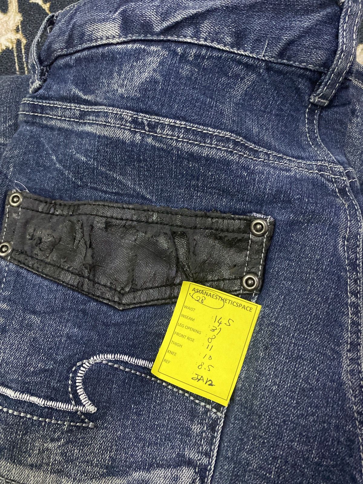 If Six Was Nine × Japanese Brand × Le Grande Bleu (L.G.B.) Unbrand Jean Japan Whisker Clawn Mark Design Straight Cut Size US 28 / EU 44 - 15 Thumbnail